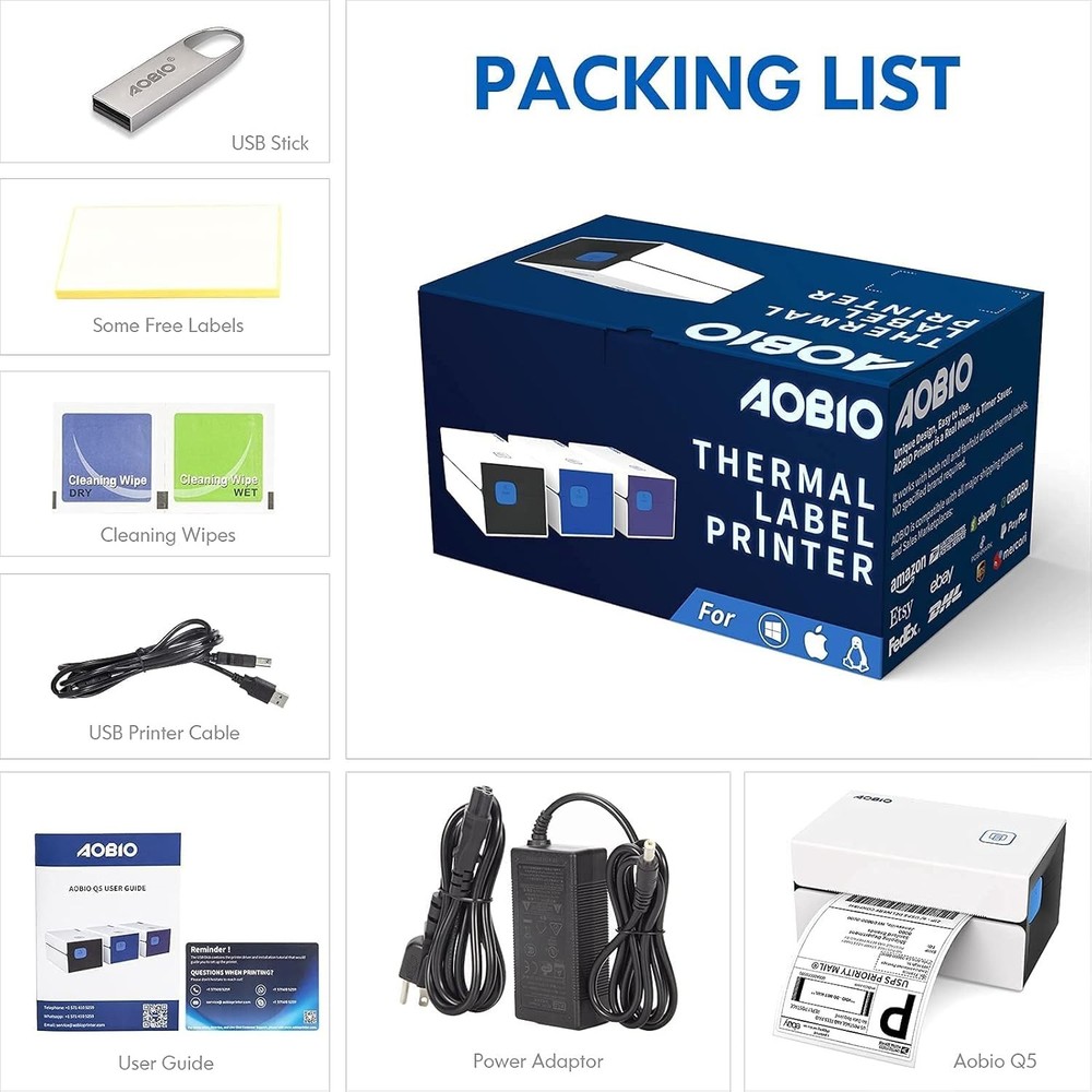 AOBIO Q5 Thermal Label Printer