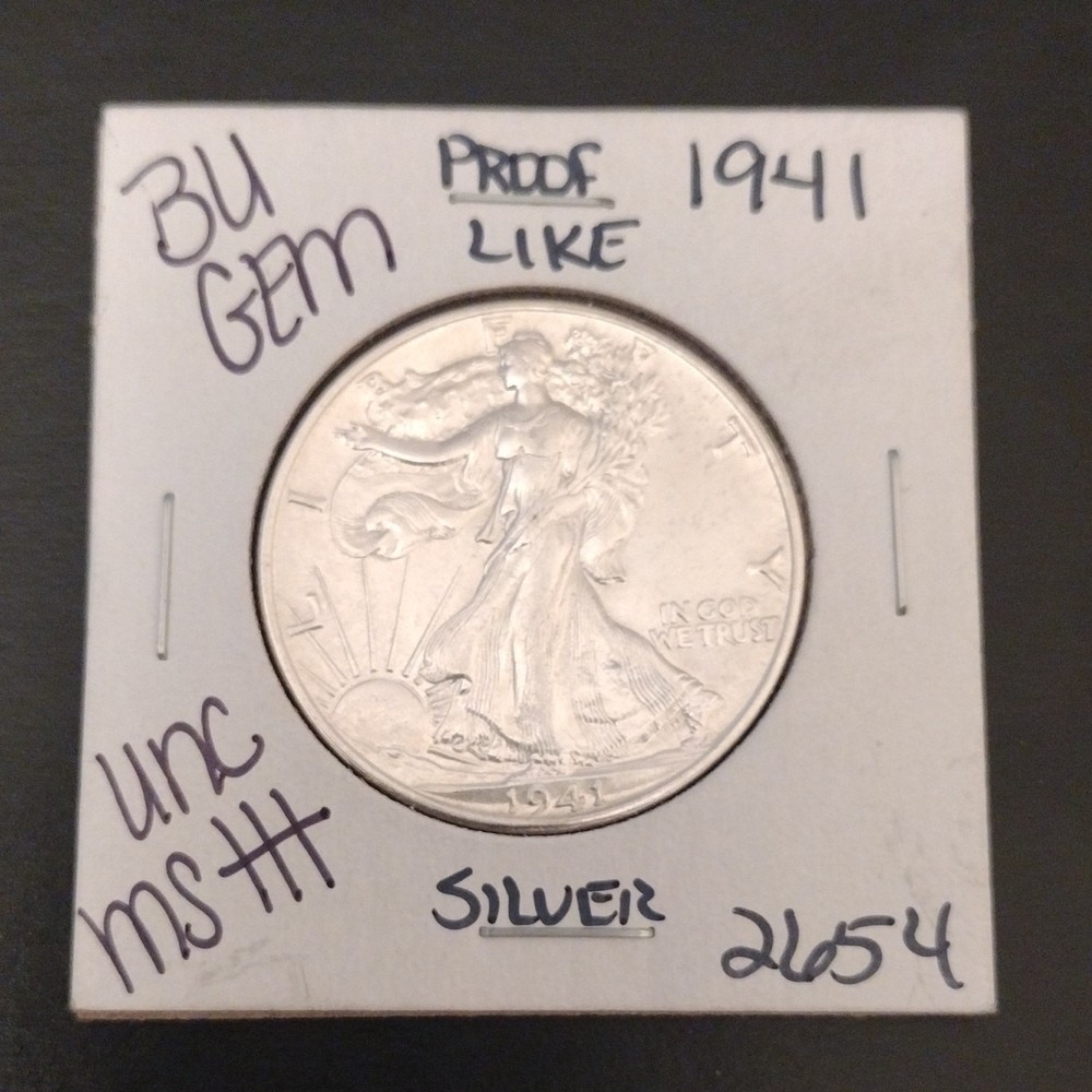 1941 Liberty Walking Half Dollar Silver Proof-Like Uncirculated MS++