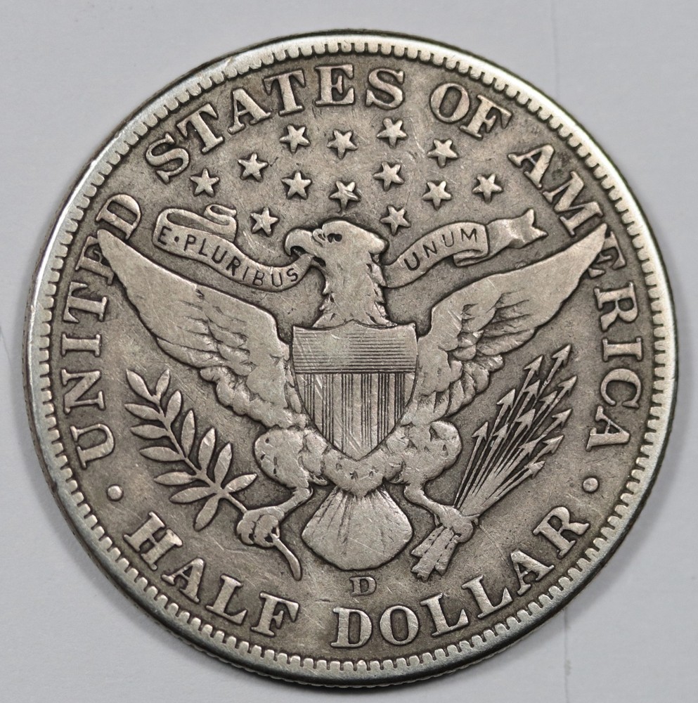 1912-d Barber Half. VF. 208101