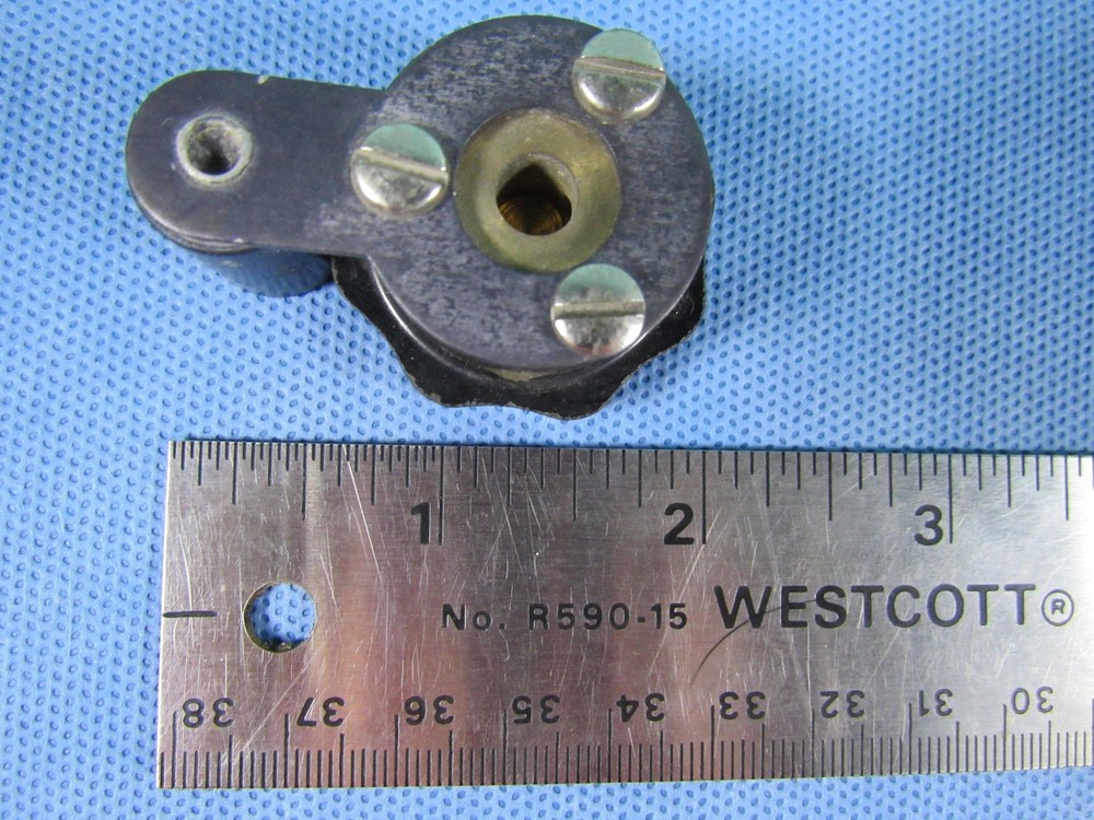 Lot 9 Rotary Control Potentiometer Knobs W/ Aluminum Dial Scales Brass Insert
