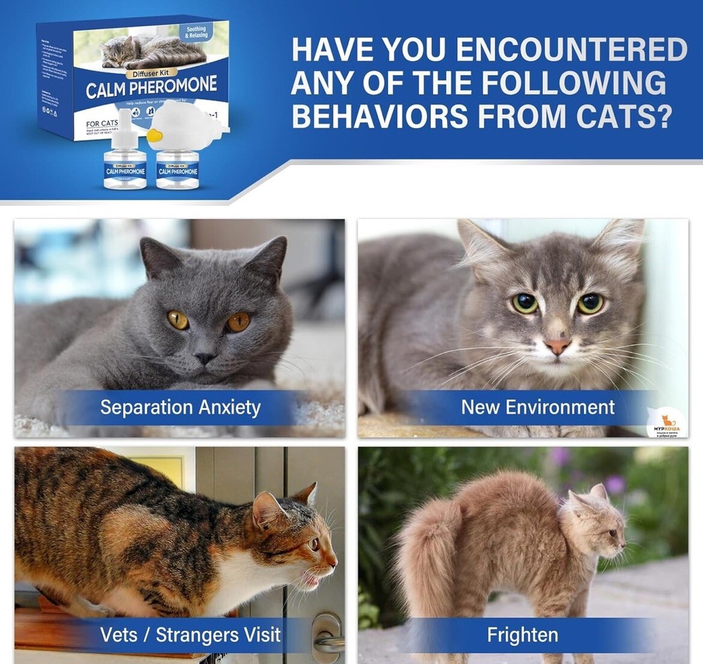 2 In 1 Pack Happy Cat Pheromones Calming & Comfort Diffuser Kit