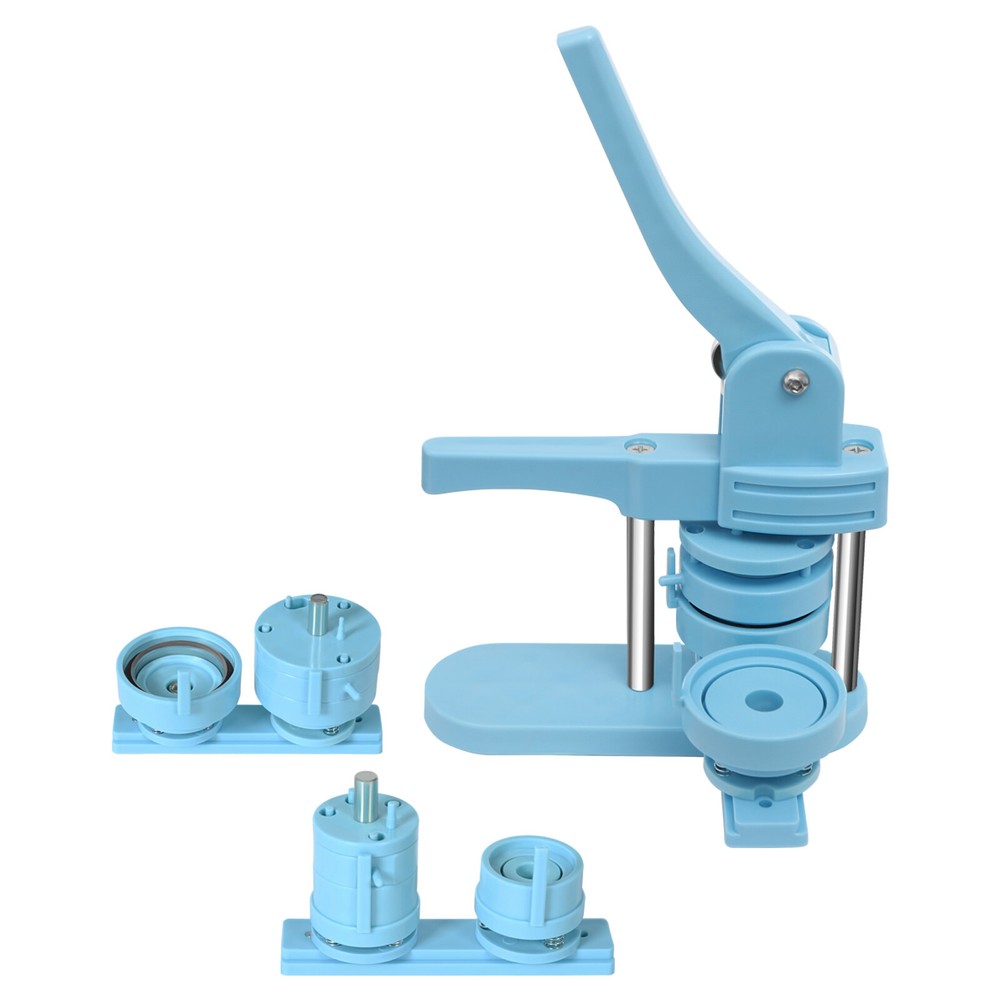 Button Maker Machine for Custom Badges with 3 Mold Sizes: 0.98"-2.28"