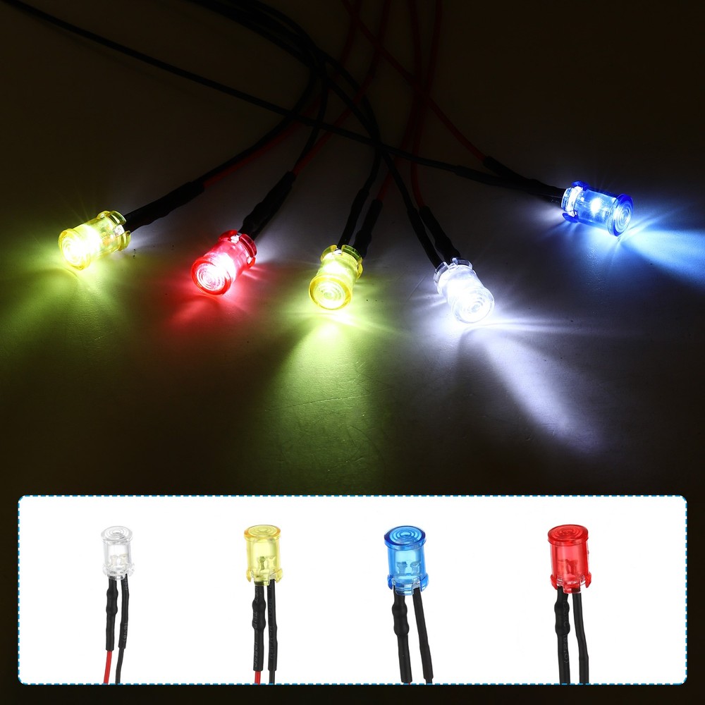 20 Pack - 5mm Clear Light-Emitting Diode Holder Clip LED Lamp Socket Bulb Cap