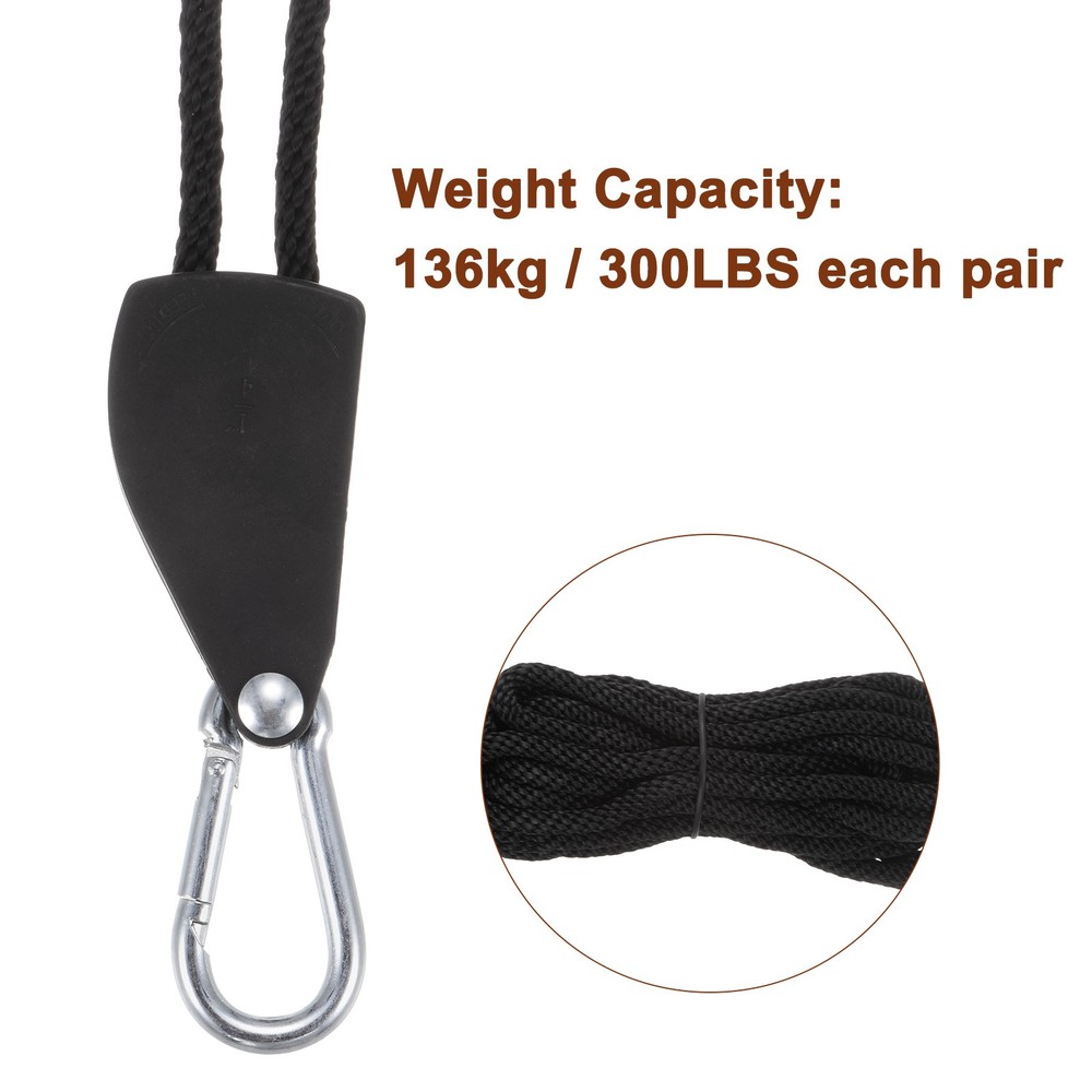 2sets 1/4" 6mm Adjustable Rope Hanger 16.4ft Tie Down Strap