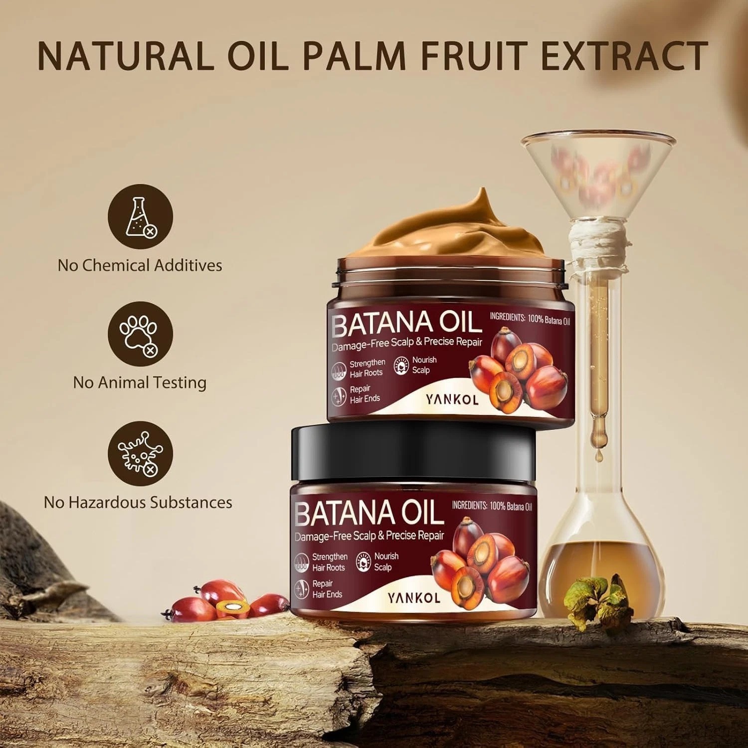 100% Raw Batana Oil for Hair Growth from Honduras, Dr Sebi Recommended Unrefined