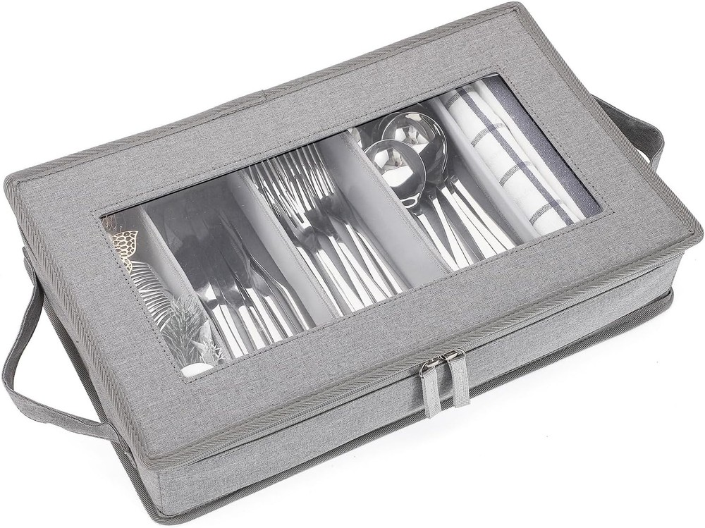 Flatware Utensil Stora Case, Grey Sierware Stora Box
