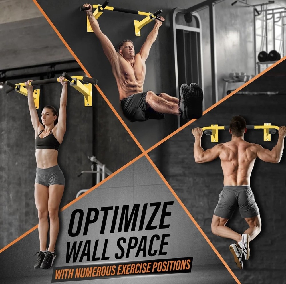 Pull up Bar Wall Mounted - Multifunctional Wall Mounted Pull up Bar for Home Gym