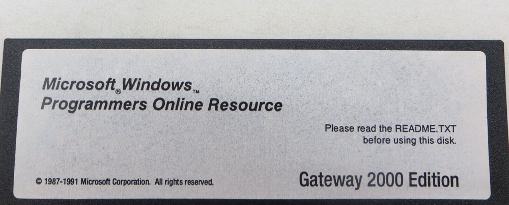 Microsoft Windows Programmers Online Resource 5.25" Floppy Disk Gateway 2000 -