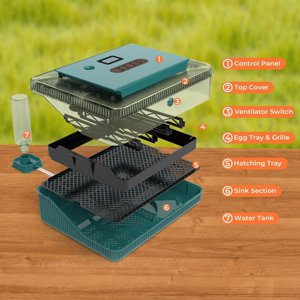 Automatic Egg Incubator for Hatching Eggs: Egg Incubator with Automatic Egg Turn