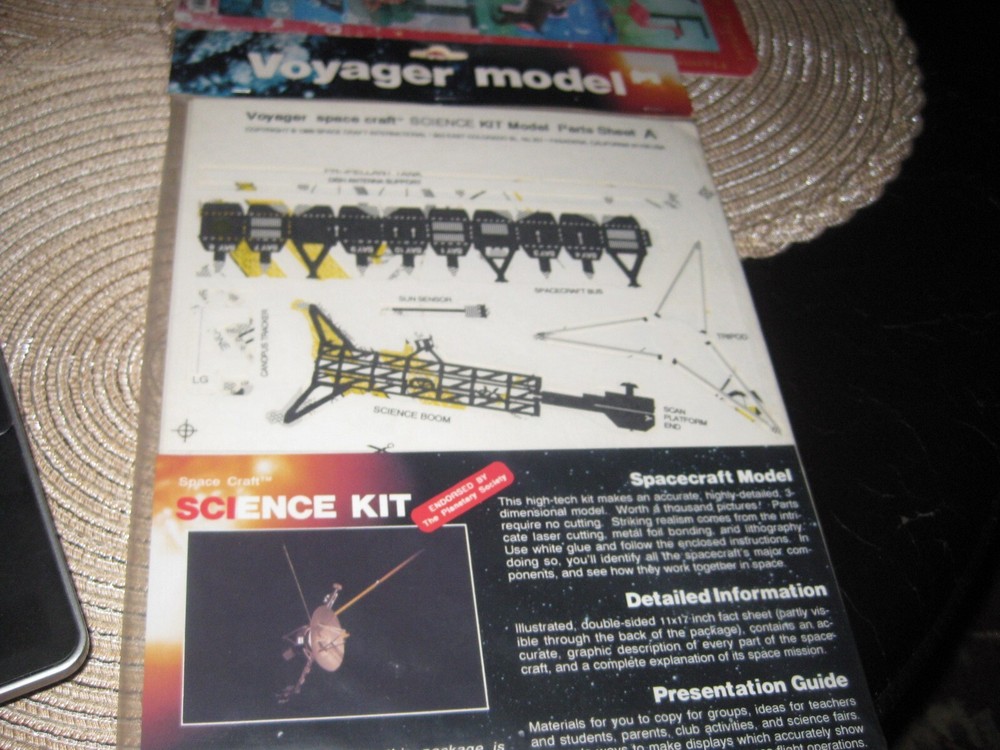 Voyager Model Space Craft Science kit Build 1989