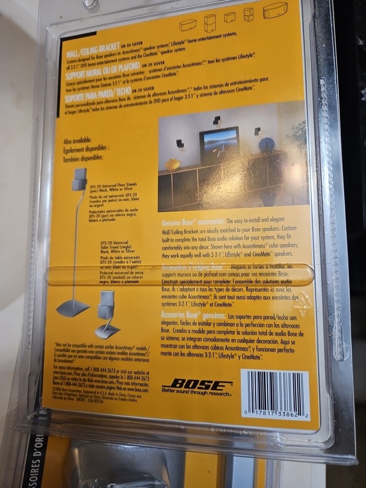 Bose UB-20 Silver Wall/Ceiling Bracket Speaker Mount Qty 2