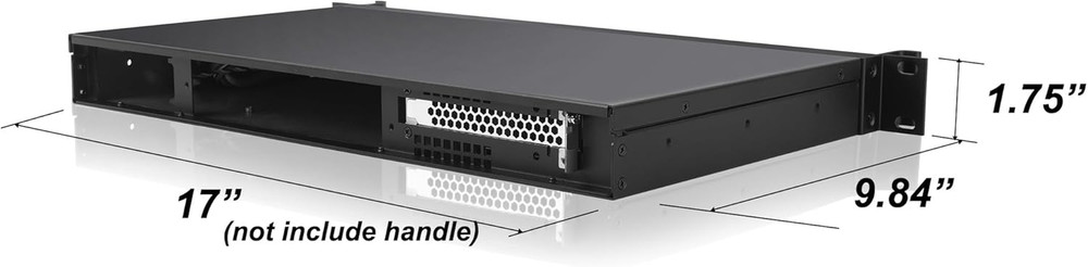 1U Compact Server/Desktop Mini-Itx Chassis - 9.84" Depth,Supports Mini-Itx Mothe