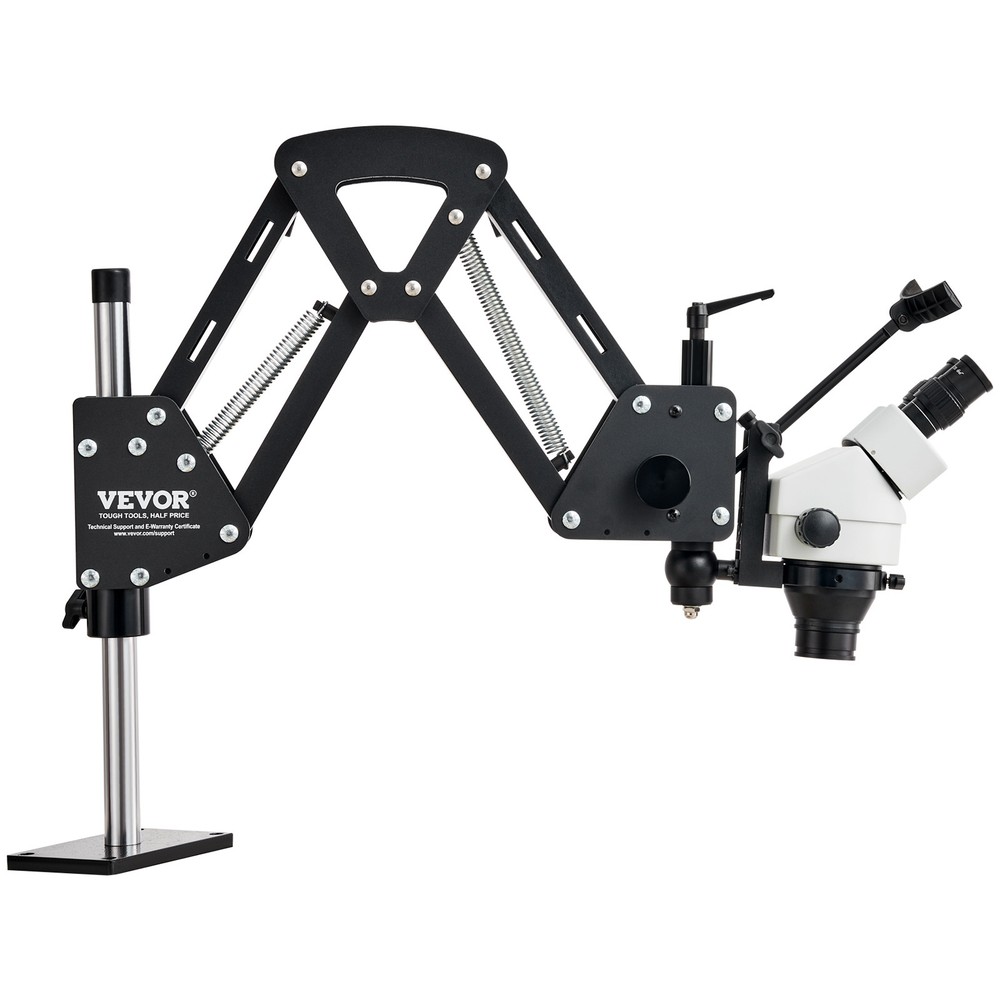 VEVOR Multi-Directional Microscope with Spring Bracket Ring Light 7X-45X Jewelry