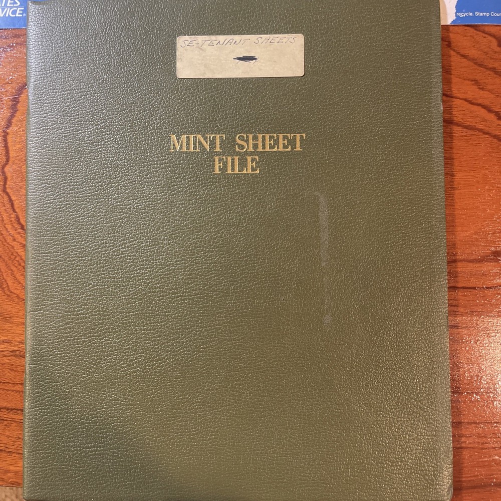 EMPTY MINT SHEET FILE (15) POCKET PAGES.  Approx 9.50" x 11.50" Used