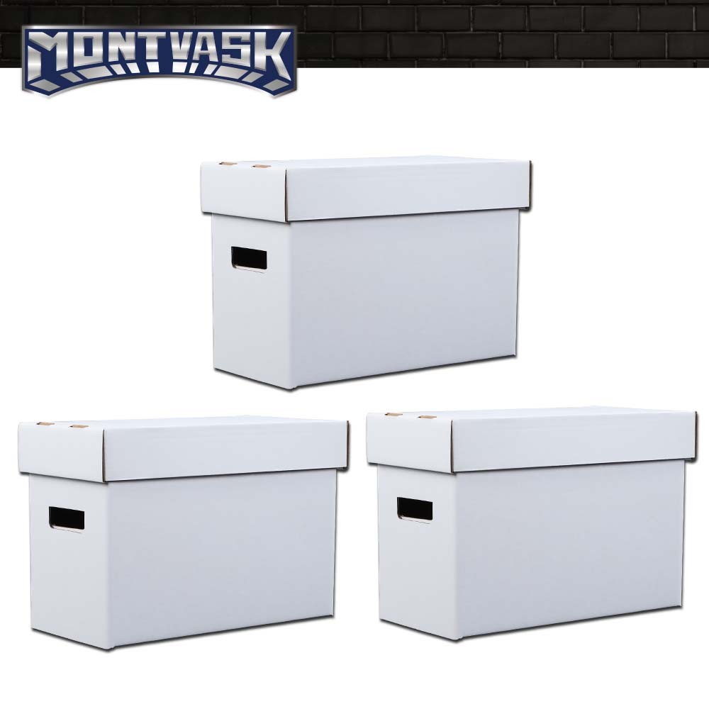 Comic Book Storage Boxes Short Holds 150-175 Stackable Archival Cardboard 3PCS