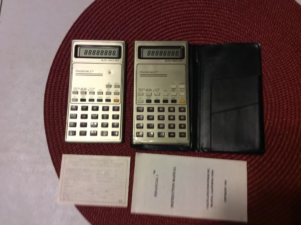 1982 Financial I Calculators Set of 2