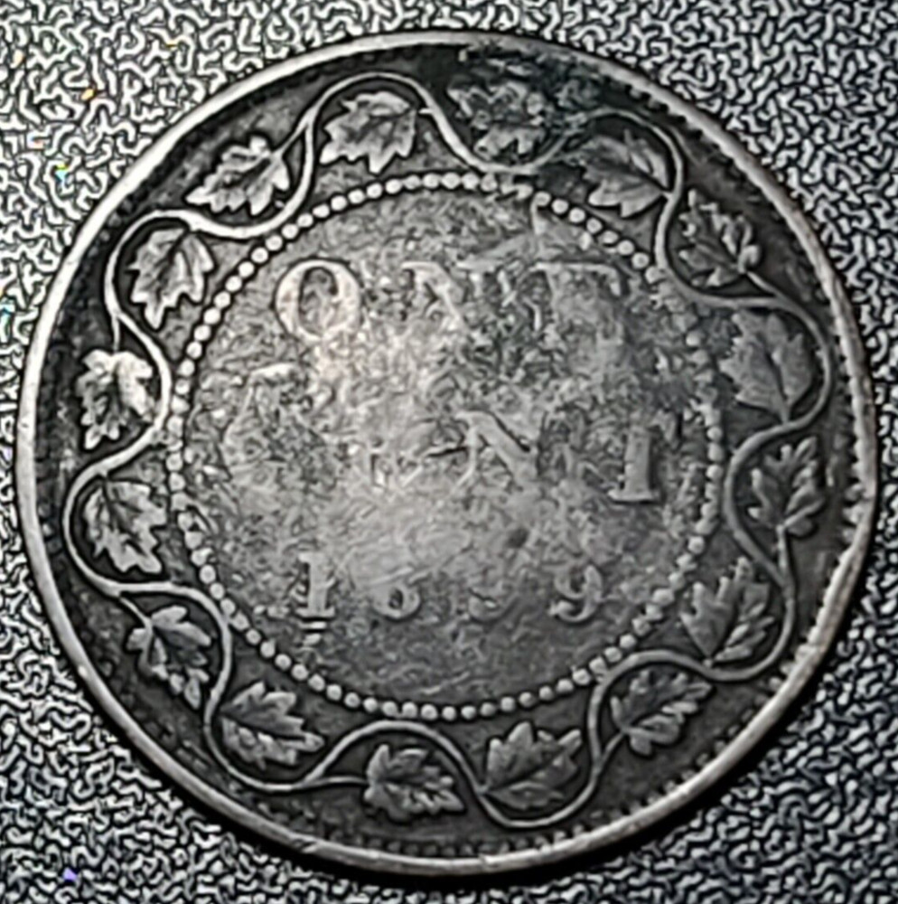 1899 Canada One Cent (bent) CLGDR
