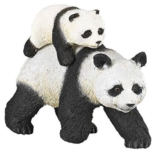 Papo Panda And Baby Panda - Hand Painted Figurine - Heirloom Quality