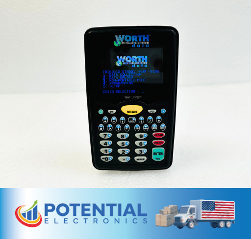USED Worth Data LT5001H TriCoder Barcode Scanner Data Collector w/ AC Adapter 🚚