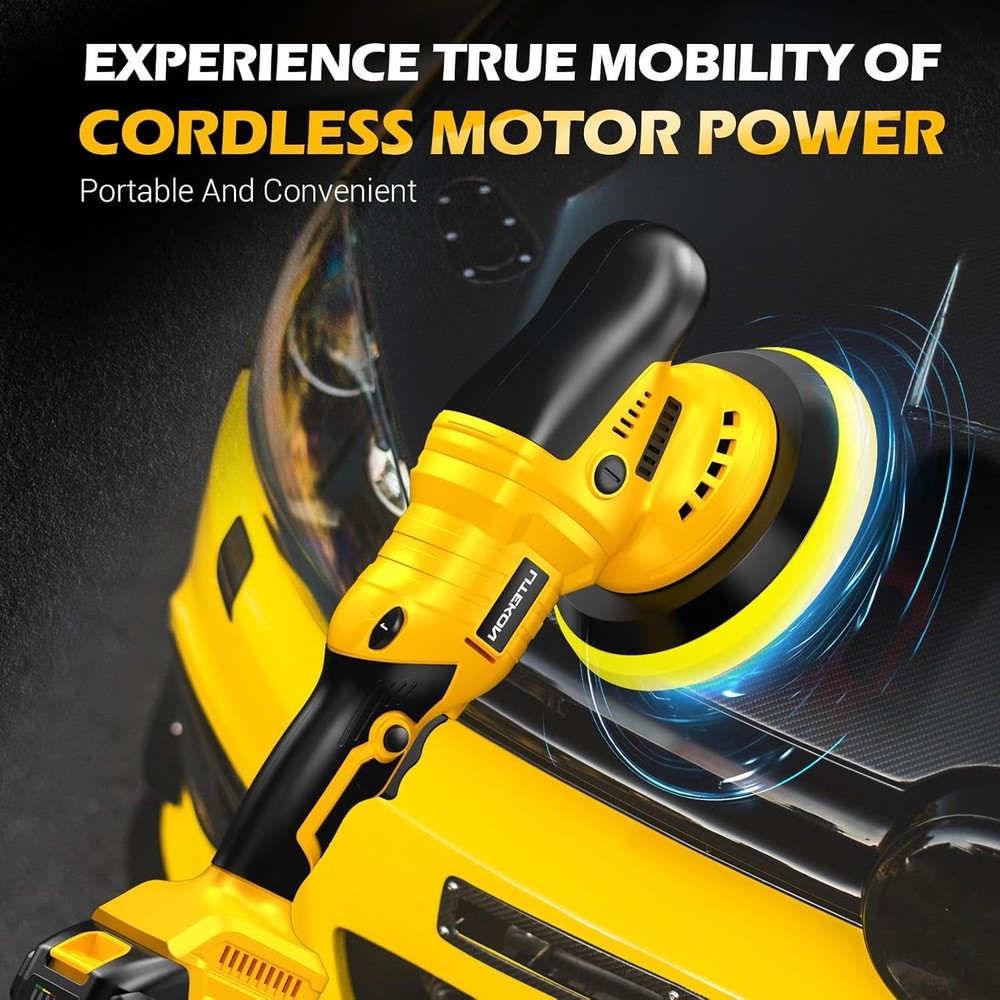 Professional-Grade Cordless Car Polisher - High Performance & Multi-Surface Use