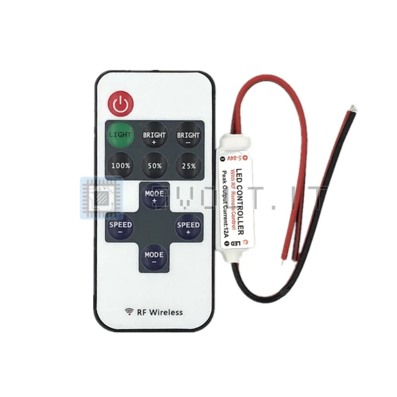 SMD 5050 LED Strip Controller with Wireless RF Remote Control
