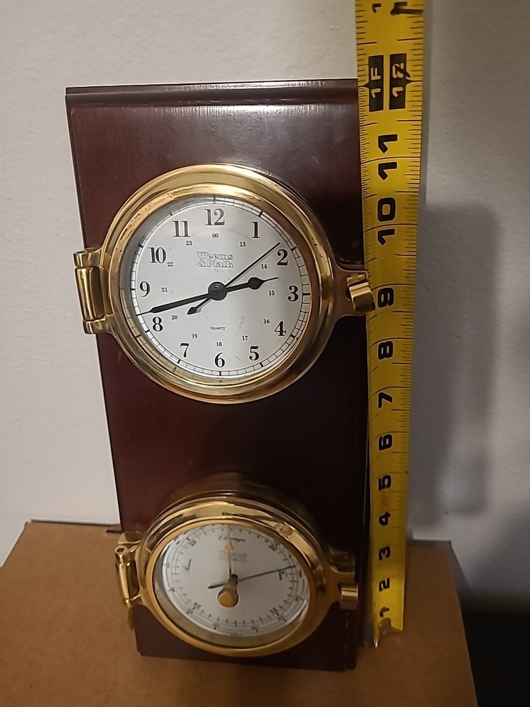 Weens And Plath Ships Clock And Barometer
