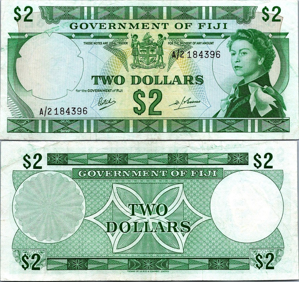 Fiji 2 Dollars 1969 Pick # 60 CXF