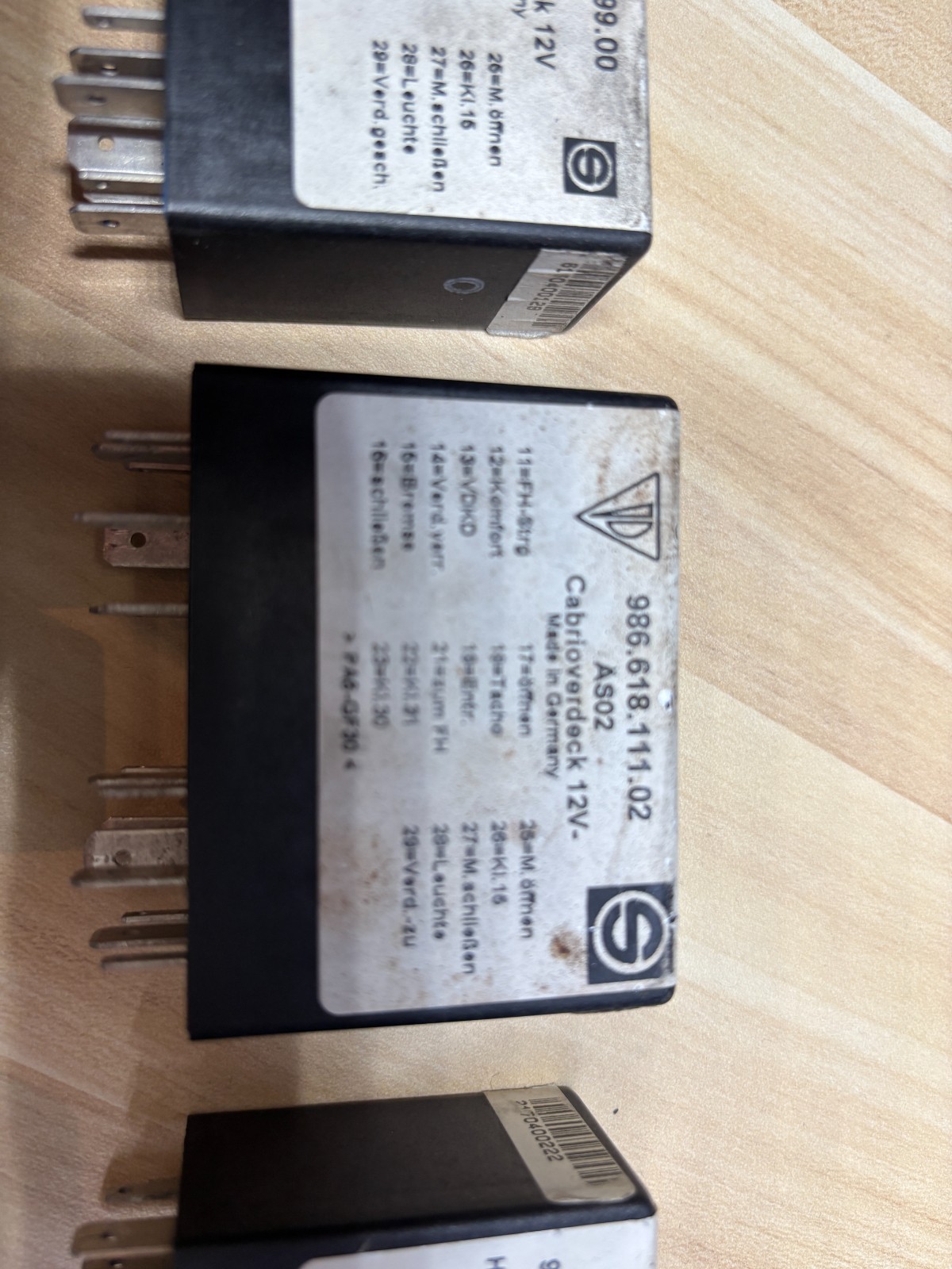 996 911 986 Boxster Miscellaneous Porsche Electrical Relays