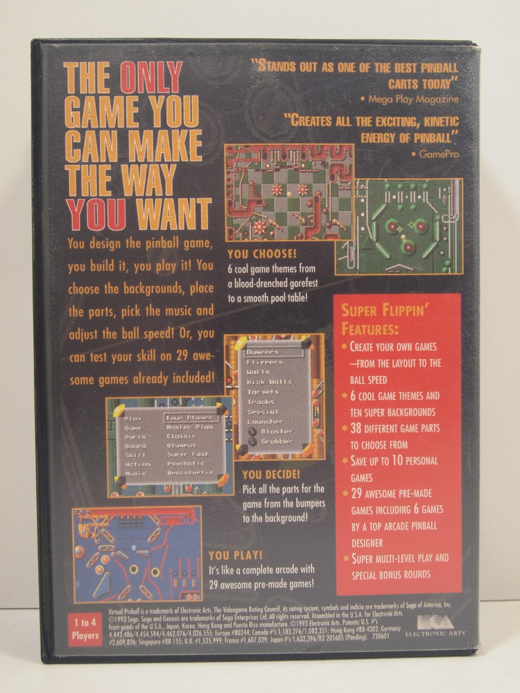 Virtual Pinball Case (SEGA Genesis) Authentic BOX ONLY