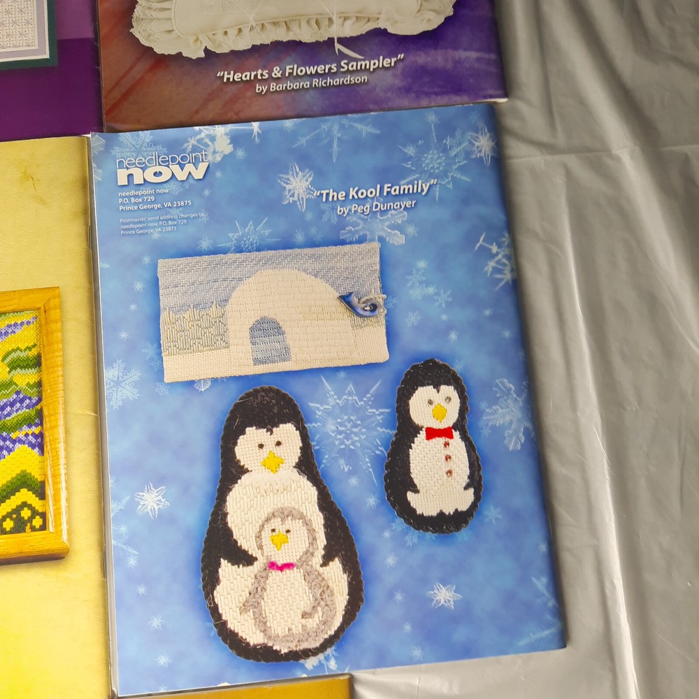 5 Needlepoint Now Magazine Issues 2008 and 2009 mixed set