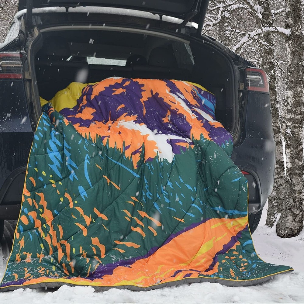 Puffy Camping Blanket Waterproof Packable Hiking Windproof Wearable Washable