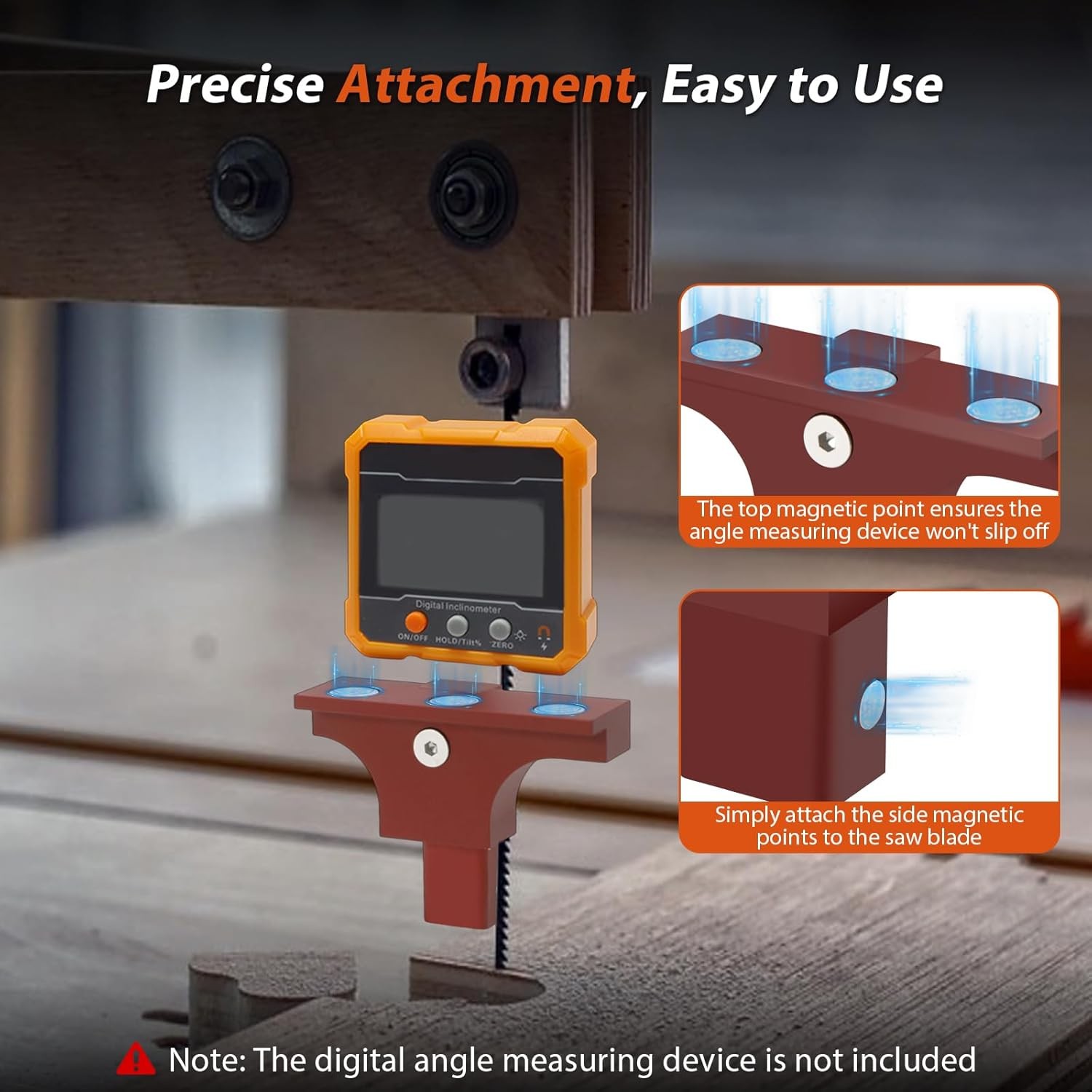 Precision Alignment Tool Compatible with Bandsaw Table, Magnetic Adhesion