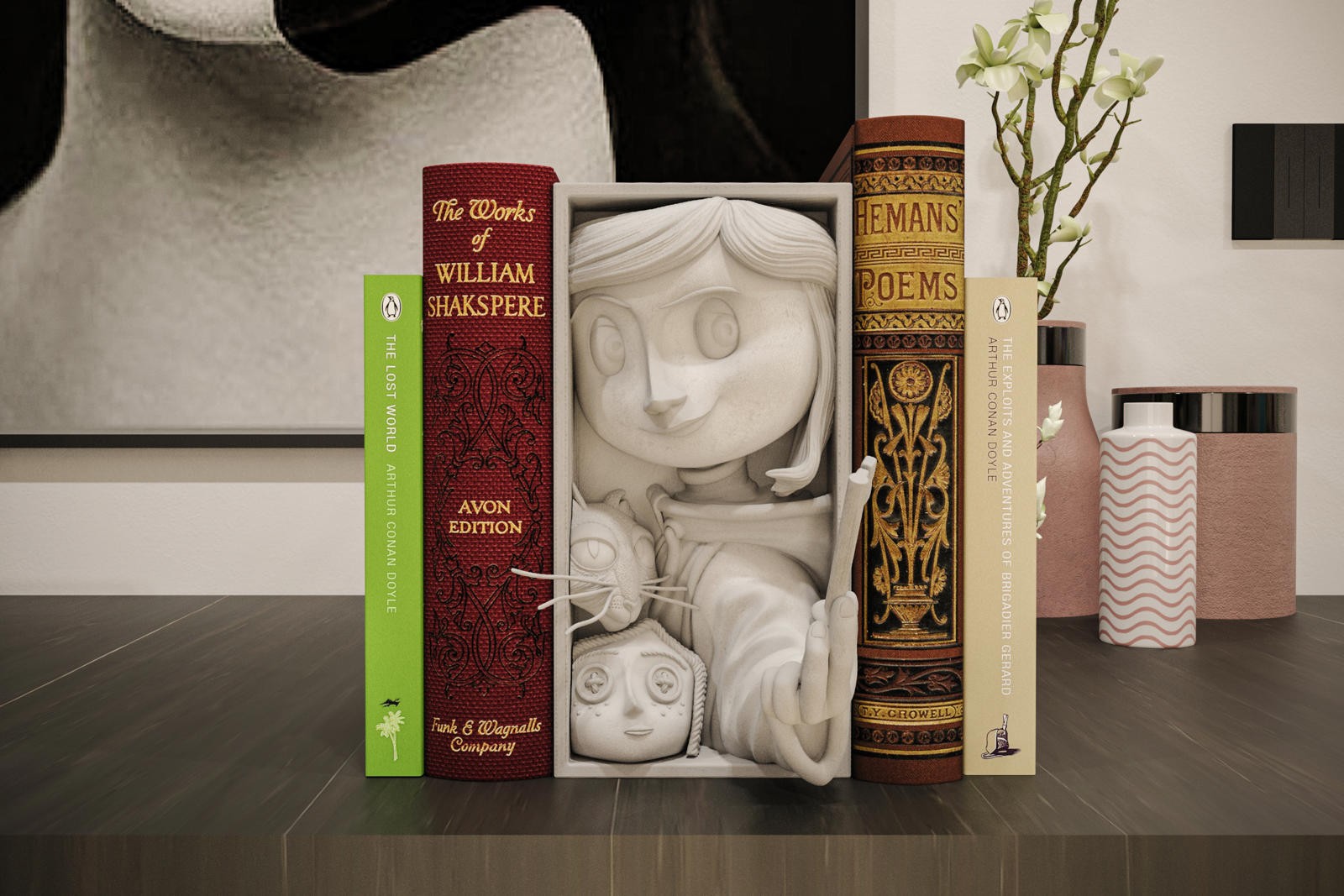 Coraline Inspired Book Nook - Other Mother's Gateway Bookshelf Insert