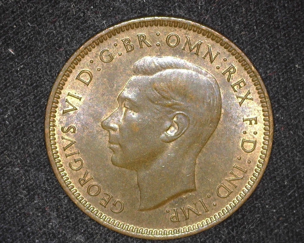 GREAT BRITAIN 1948 FARTHING KM843 CHOICE ABOUT UNCIRCULATED ~E17