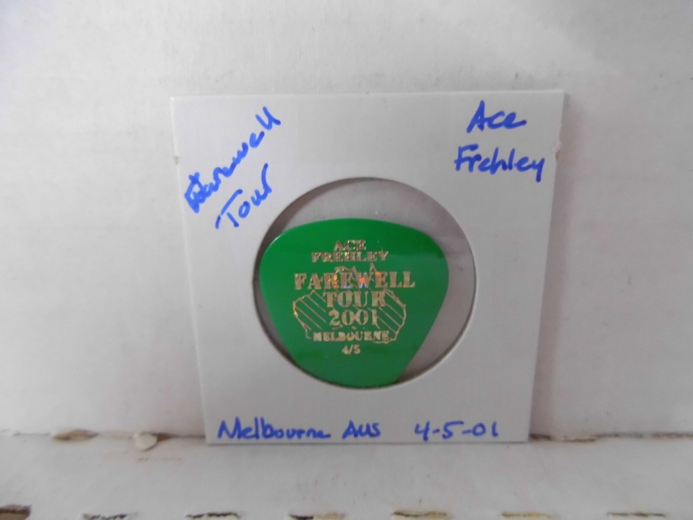 KISS "ACE FREHLEY" GUITAR PICK~4/5/01  READ DESCRIPTION (2/18)