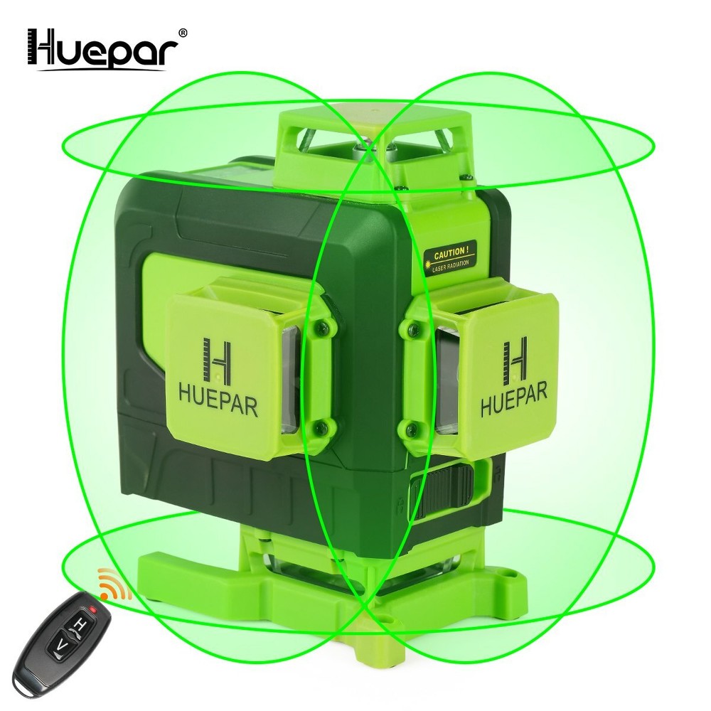 4D Cross Lines Green Laser Level Measure With Remote Control OSRAM Light Source