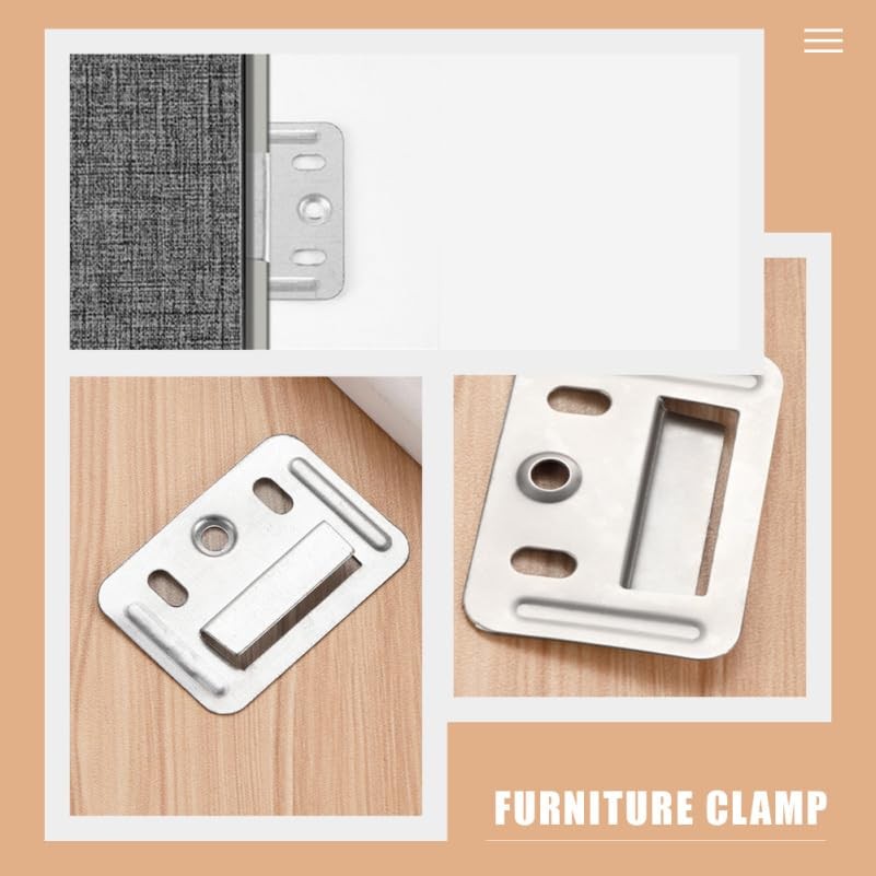 100pcs Wall Buckle Interlocking Hanging Bracket Couch Clips, Wall Panel Stain...
