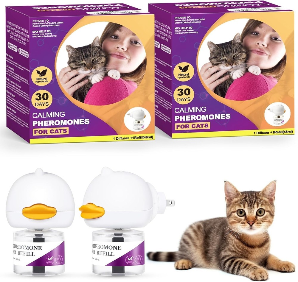 Cat Pheromones Calming Diffuser: Cat Calming Diffuser - Effectively Relieve A...