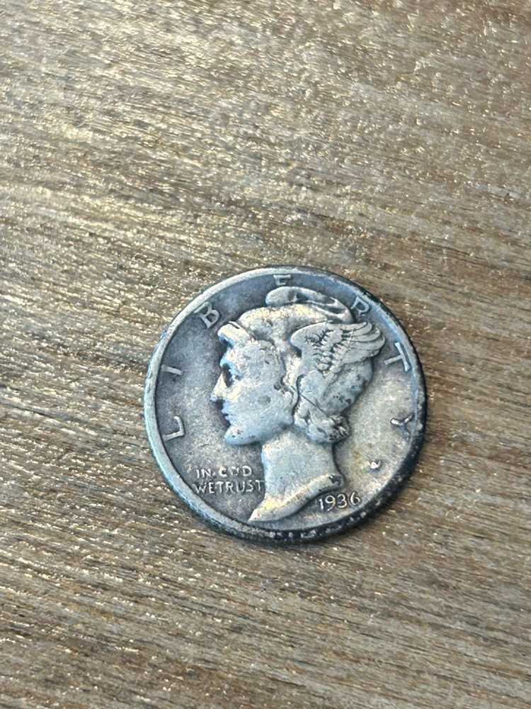 1936D Mercury Dime F
