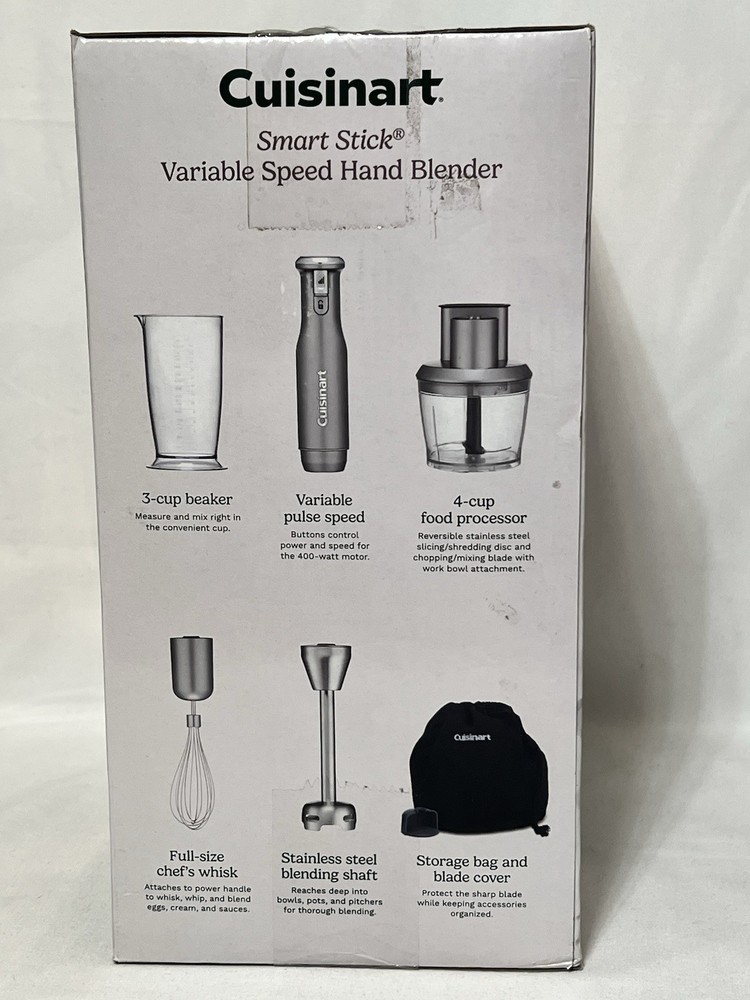 Cuisinart Smart Stick Variable Speed Hand Blender Food Processor HB-400pc Sealed