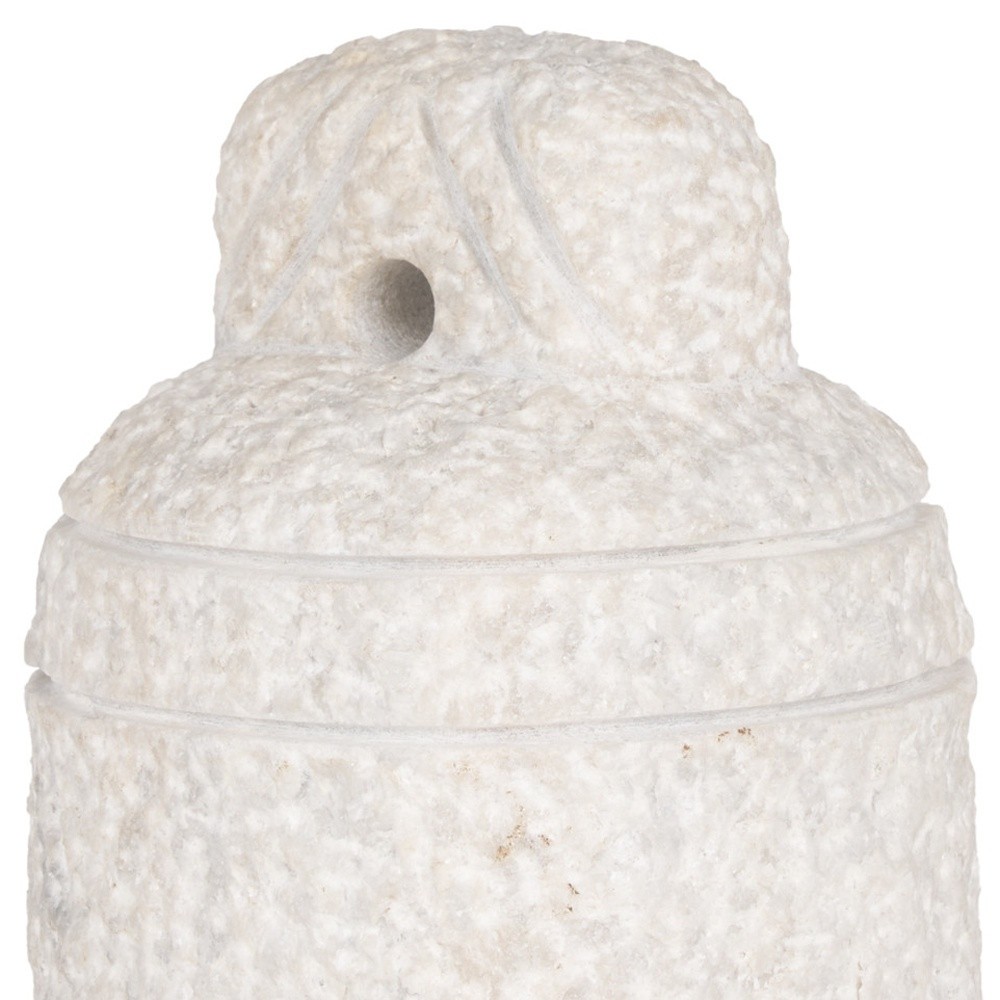 8" White Marble Door Stop