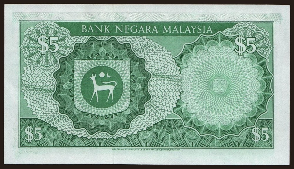 Malaysia - 1972 - 5 Ringgit - "aUNC+" #CO3004