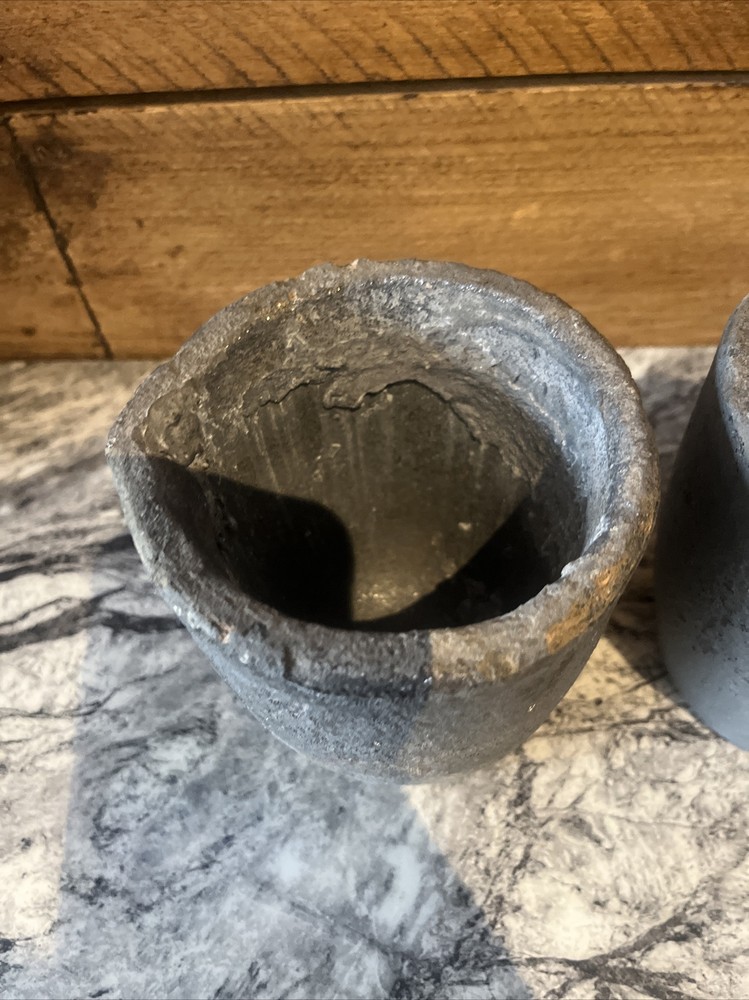 2 Vintage Foundry Smelting Pots