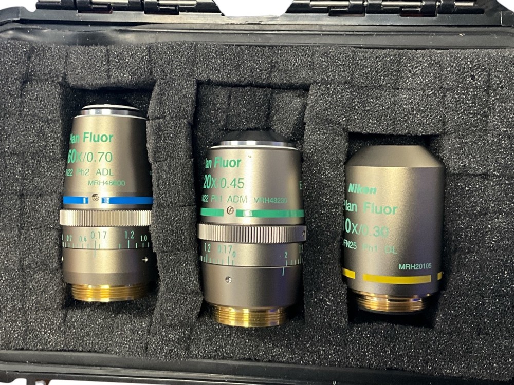 Nikon CFI Plan Fluor Objective Lens Set 10x 20x 60x Microscope
