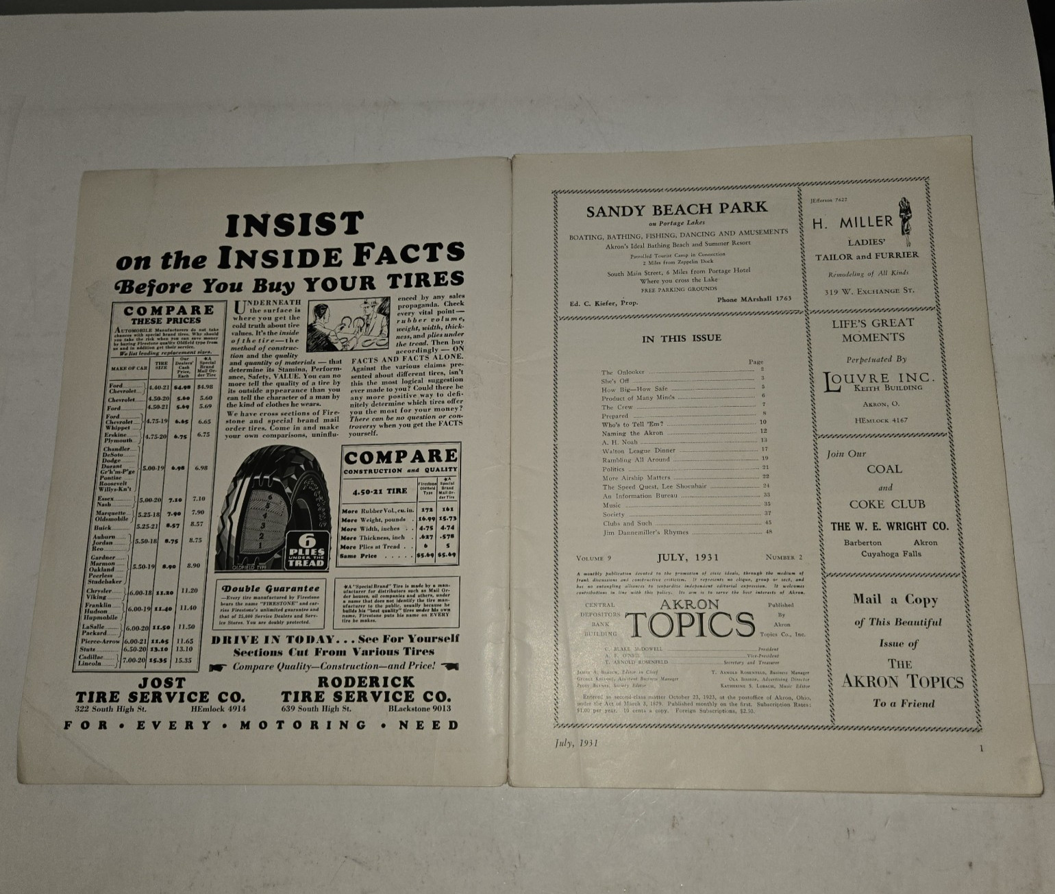 1931 Akron Topics ZRS-4 USS Akron Airship Magazine Rare Ohio Goodyear History