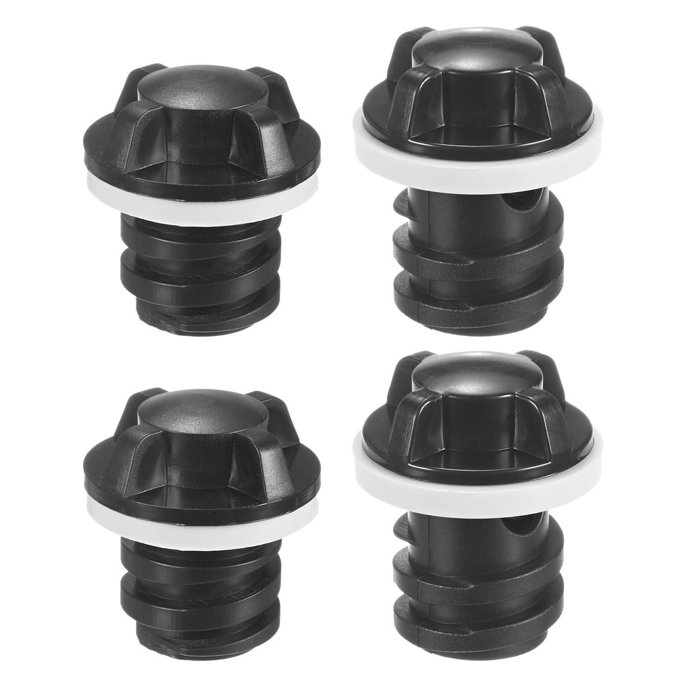 2-Set Cooler Drain Plug Replacement Large Small for RTIC Coolers [Black]
