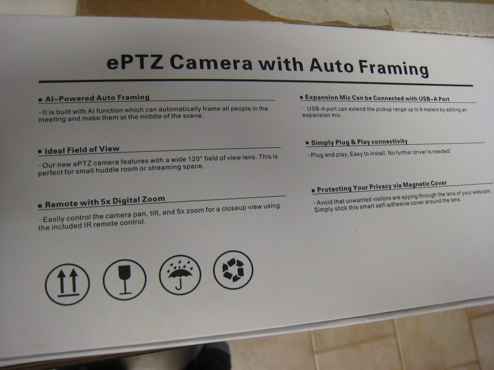 4K Camera with Auto Framing. Plug and Play. AI powered.