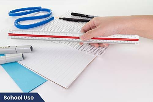 Engineer Triangle Scale Ruler 12 Inch With Etched Markings In Fully Divided
