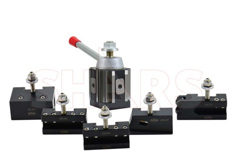 Shars 10 - 15 Quick Change Tool Post 6 Piece Set Piston Type #200 BXA M}