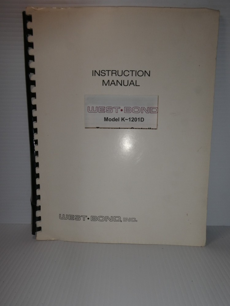 West Bend Model K-1201D temperature Controller Instruction Manual